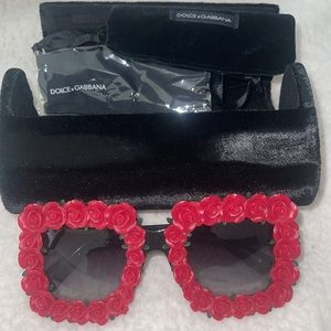 Dolce & Gabbana large rose sunglasses